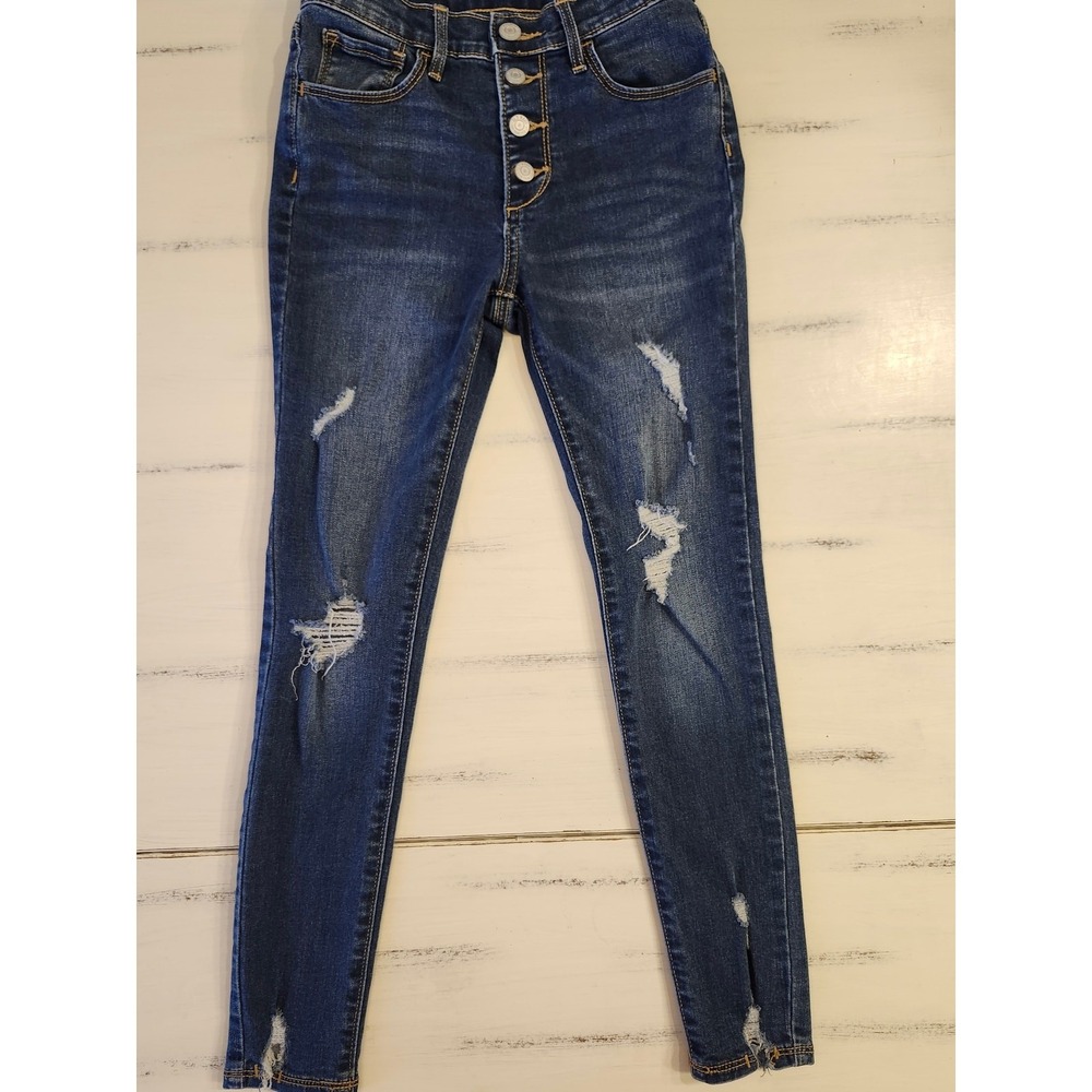 Old Navy High Rise Rock Star Super Skinny Leggings Girls  Size 10‎ Blue